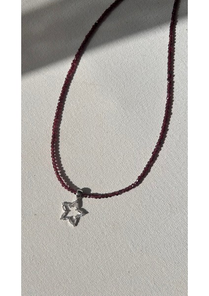Granat (Laltaşı) 925 Ayar Gümüş Kolye indirimleri
