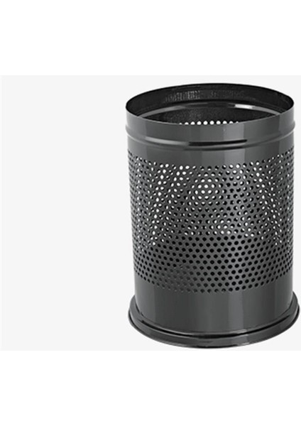 Şık Siyah Metal Masa Altı Delikli Çöp Kovası, Pratik ve Kullanışlı Tasarım