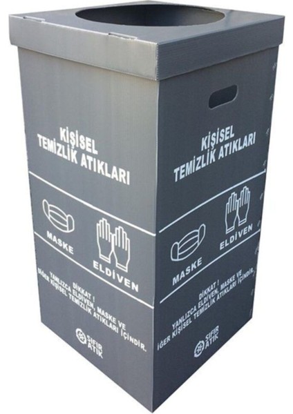 Gri 70L Atık Kolisi, 3'lü Set, Hijyen ve Düzen Sağlayıcı Ürün.