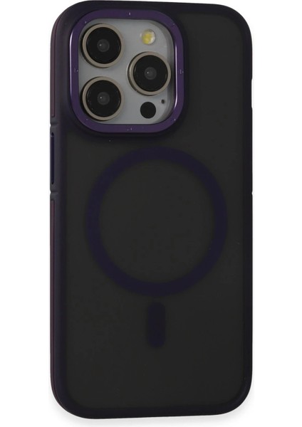 iPhone 14 Pro Kılıf Rocky Magsafe Kapak - Derin Mor - 11563-8756