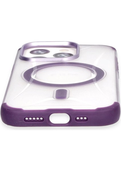 iPhone 15 Pro Hilton Magsafe Kapak - Derin Mor - 13459-2251 modelleri