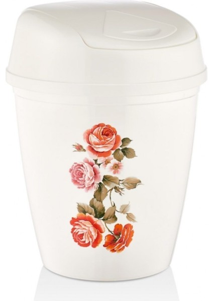 9 Lt Klinkli Çöp Kovası Ekru, Şık ve Dayanıklı Ev ve Ofis Kullanımı Için Ideal