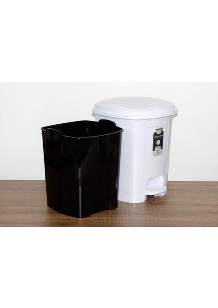 Gri 6l Pedallı Çöp Kutusu, Çıkarılabilir Iç Kovası, 28X22X22 cm modelleri