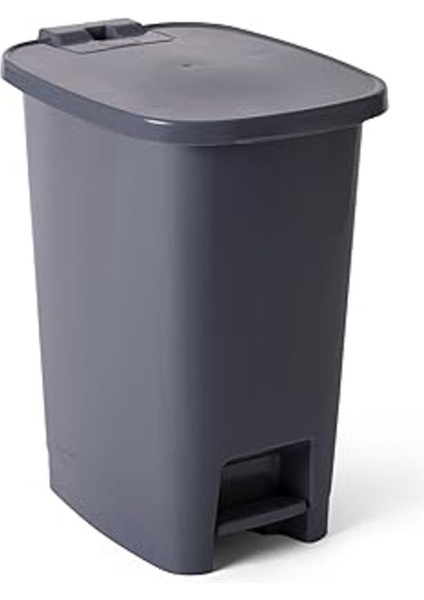 Lüx Serisi Pedallı 25 Litre Antrasit Çöp Kovası, Şık ve Fonksiyonel Tasarım