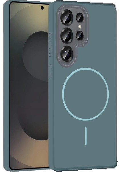 Samsung Galaxy S25 Ultra Broş Magsafe Kapak - Turkuaz - 18805-9201