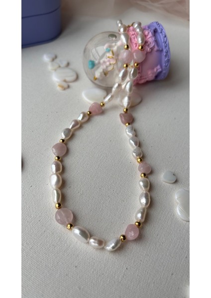 Inci Pembe Kuvars Kolye fiyatları