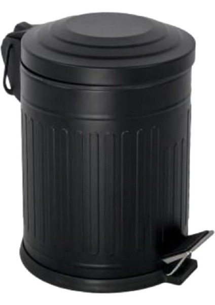 Vintage 5l Siyah Çöp Kovası, Şık ve Kullanışlı Ev Aksesuarı