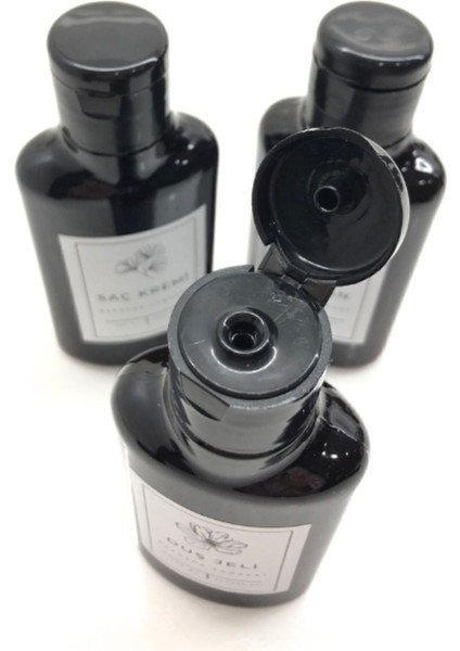 4'lü Seyahat Seti, 100ML Şişe, 50ML Kavanoz, Pompalı ve Fliptop Kapaklı