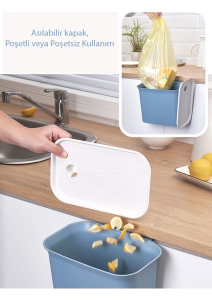 Mutfak Dolap Kapağı Askılı Çöp Kutusu, Şık ve Kullanışlı Depolama Çözümü fiyatları