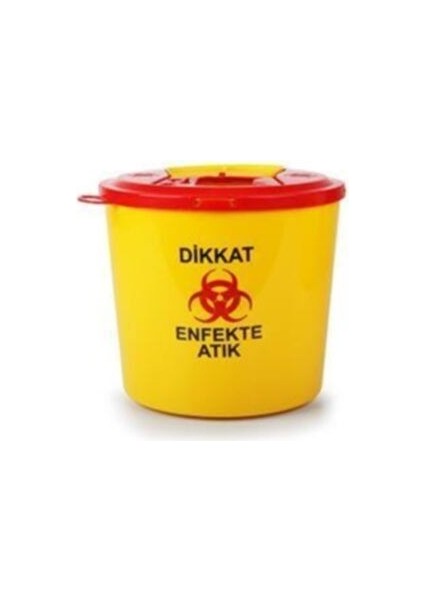 Şeffaf Tıbbi Atık Çöp Kovası 1.3 Lt, Sağlam ve Pratik Kullanım