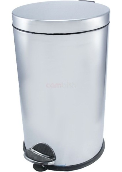 Paslanmaz Çöp Kovası, Pedallı, 3 Lt, Gri, Dayanıklı ve Şık Tasarım