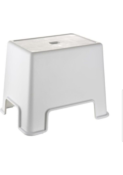 Beyaz Çok Amaçlı Hafif Plastik Banyo Taburesi