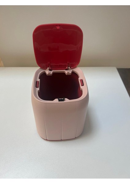 Küçük Otomatik Çöp Kutusu, Şık ve Kullanışlı, Pembe Renkli, Pratik Tasarım fiyatları