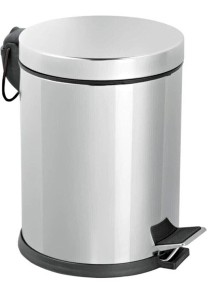 Şık 5l Pedallı Çöp Kovası, Gri Renk, Pratik ve Kullanışlı Tasarım