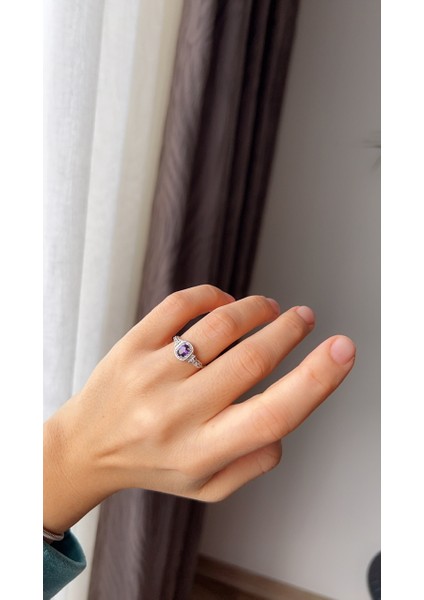 925 Ayar Gümüş Ametist Yüzük fiyatları