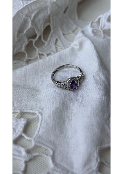 925 Ayar Gümüş Ametist Yüzük modelleri