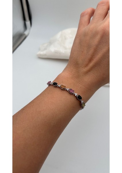 925 Ayar Gümüş Turmalin Bileklik modelleri