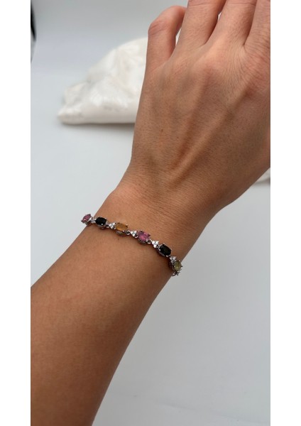 925 Ayar Gümüş Turmalin Bileklik fırsatları