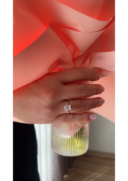 925 Ayar Gümüş Tektaş Yüzük 7 Numara fiyatları