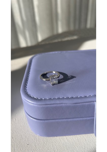 925 Ayar Gümüş Tektaş Yüzük 6 Numara modelleri