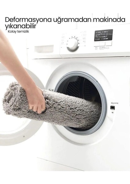 Peluş Banyo Paspası, Kaymaz Taban, Gri, 40X60CM fiyatları