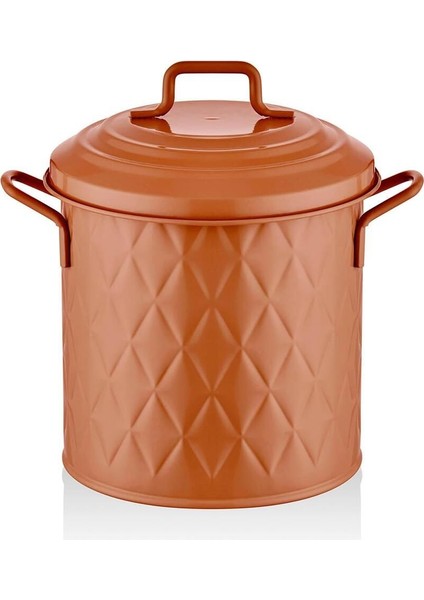 Terracota Renkli Prizma Çöp Kovası, 4 Lt, Şık ve Kullanışlı Tasarım
