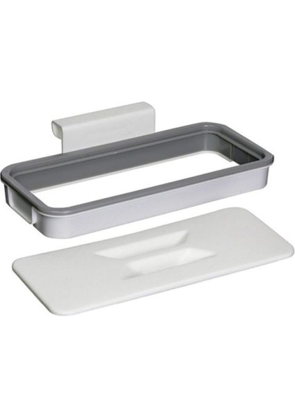 Kapaklı Çöp Poşeti Tutucu Askısı Beyaz, Pratik ve Temiz Kullanım Için Ideal