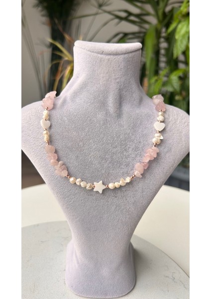 Pembe Kuvars Inci Kolye fiyatları