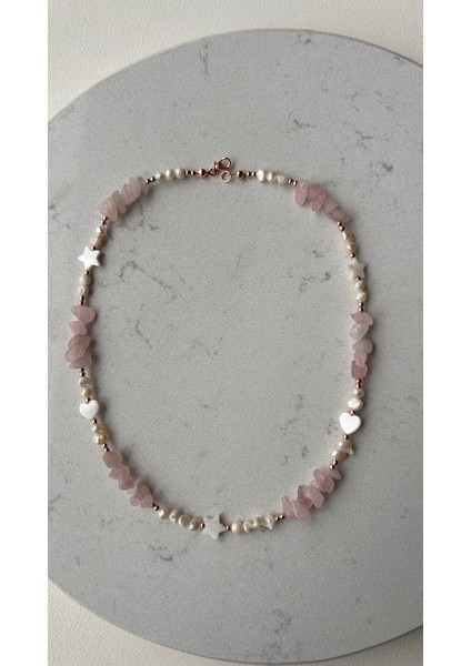 Pembe Kuvars Inci Kolye fırsatları