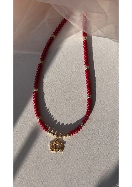 Mercan Kolye Lotuslu