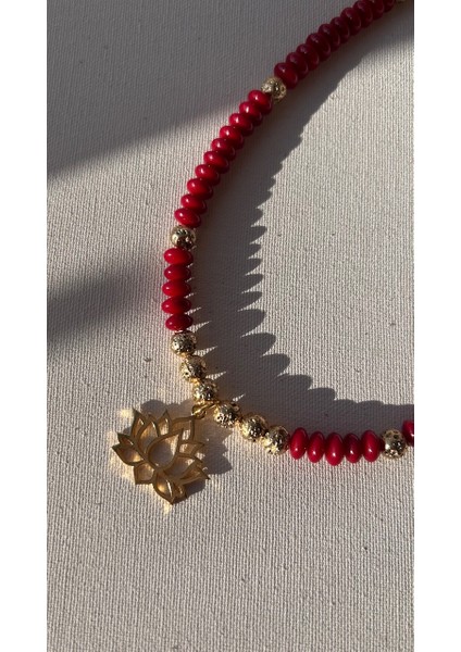 Mercan Kolye Lotuslu modelleri