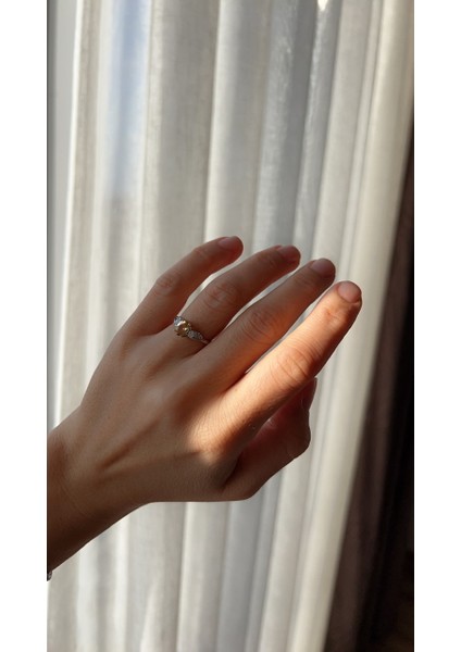 925 Ayar Gümüş Sitrin Taşlı Yüzük fiyatları