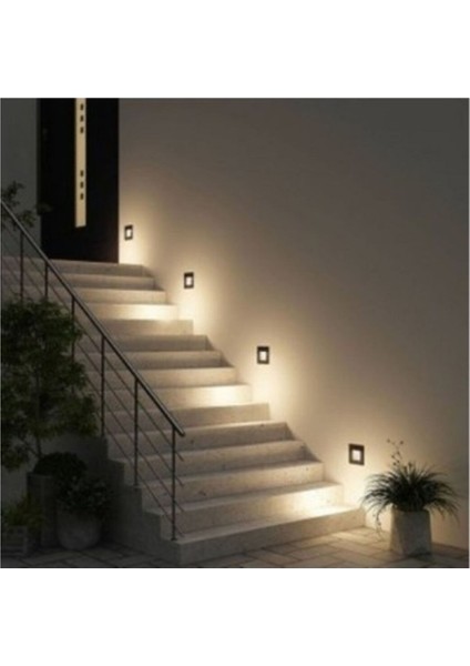 Sensörlü 1W LED Koridor Armatürü Siyah Kasa, Beyaz Işık modelleri