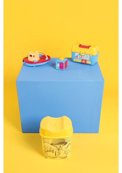 Sevimli Tasarımlı Çocuklar Için Güzel Plastik Çöp Kovası, Kahverengi