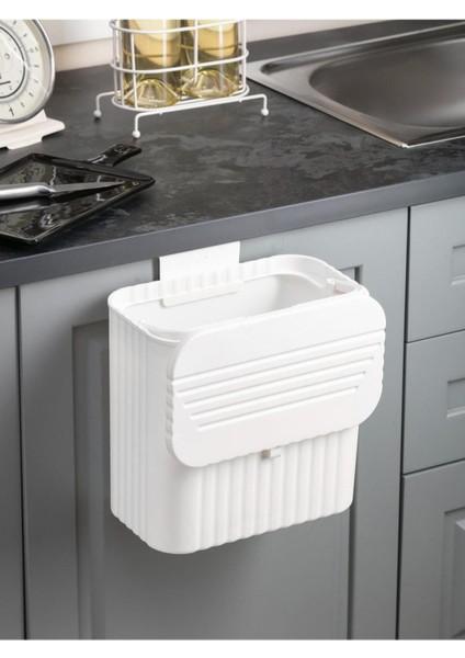 Beyaz 12L Mutfak Tezgahı ve Dolap Askılı Çöp Kovası fiyatları