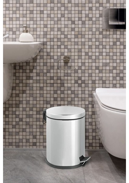 Paslanmaz Pedallı Çöp Kovası 12 Litre, Şık ve Dayanıklı Temizlik Ürünleri fırsatları