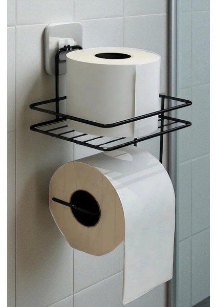 Yapışkanlı Siyah Tuvalet Kağıtlığı, Pratik ve Şık Tasarım fiyatları