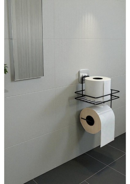 Yapışkanlı Siyah Tuvalet Kağıtlığı, Pratik ve Şık Tasarım modelleri