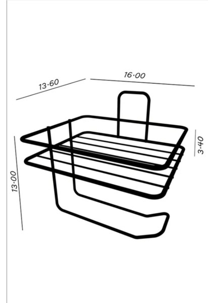 Yapışkanlı Siyah Tuvalet Kağıtlığı, Pratik ve Şık Tasarım