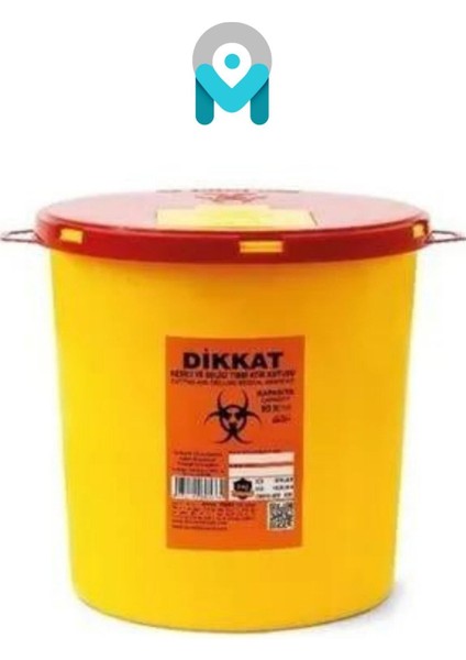 10 Lt Tıbbi Atık Kovası Seti, Sarı, Sert Plastik, 10 Adet fiyatları