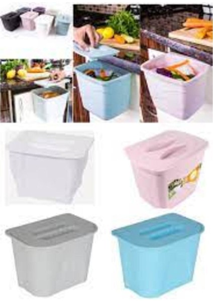 Gri Plastik Askılı Çöp Kutusu, Pratik ve Şık Temizlik Çözümü