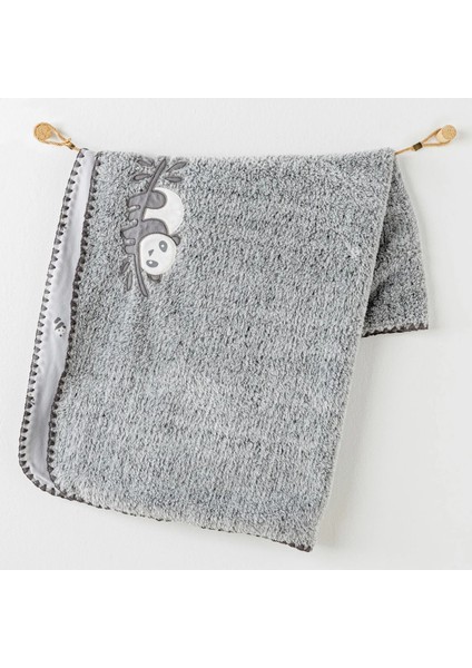 AC26033 Keep Smiling Welsoft Battaniye 90X85 Grey