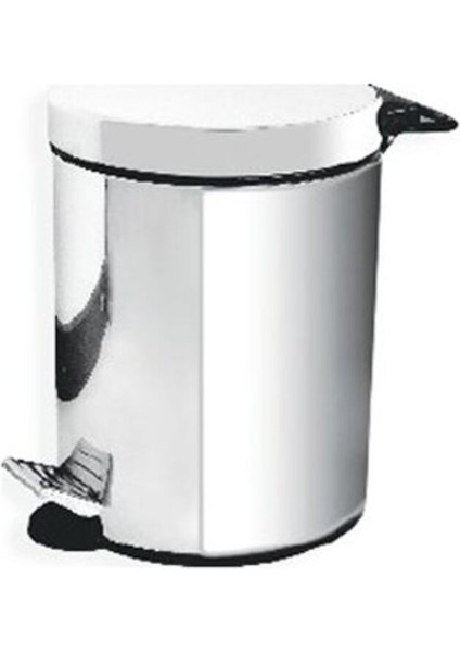 Pedallı Çöp Kovası 12 Lt Krom, Şık ve Kullanışlı Mutfak Aksesuarı