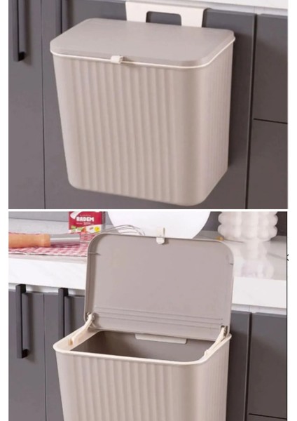 Renkli Mutfak Tezgah Üstü Dolap Askılı 15 Lt Çöp Kovası modelleri