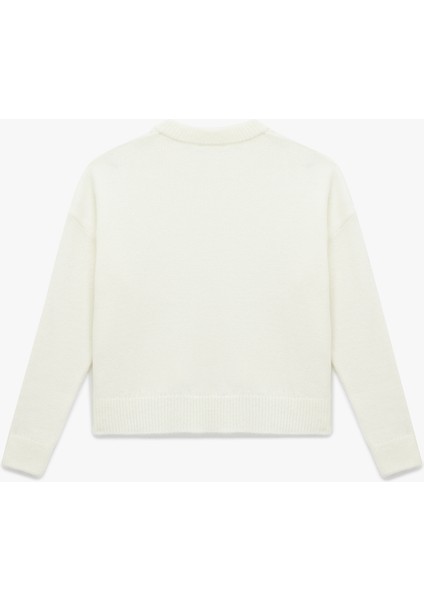 Uzun Kollu Bisiklet Yaka Asimetrik Kesim Triko Kazak fiyatları