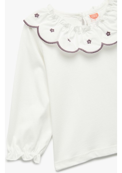 Pamuklu Uzun Kollu Bebe Yaka Tişört modelleri