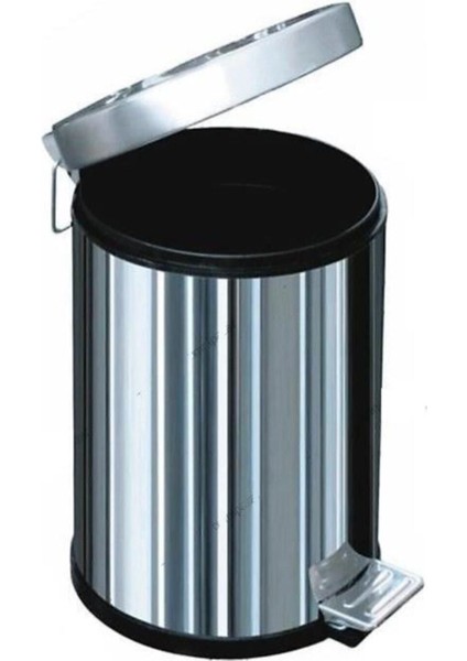 12 Lt Paslanmaz Çelik Pedallı Çöp Kovası, Dayanıklı ve Şık Tasarım