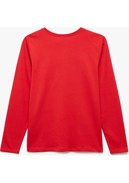 Uzun Kollu Bisiklet Yaka Pullu Payetli Tişört fiyatları