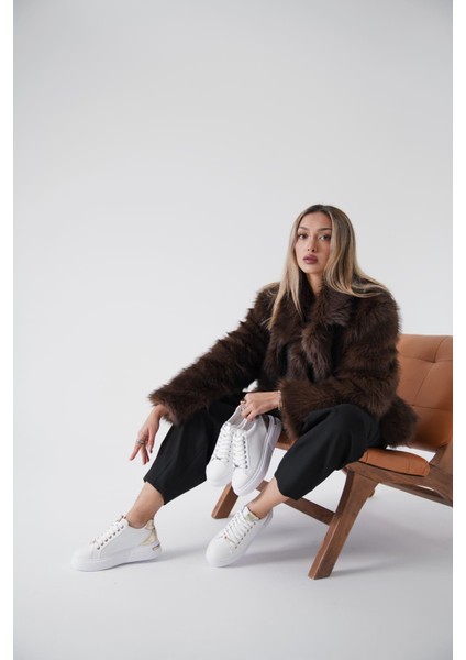 Vega Premium Altın Detaylı Beyaz Kadın Spor Ayakkabı modelleri