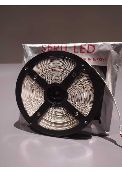 Şerit LED 10 Metre Yapışkanlı, 12V Beyaz ve Sarı Işık, 5+5 Parça
